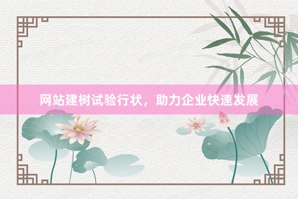 网站建树试验行状，助力企业快速发展
