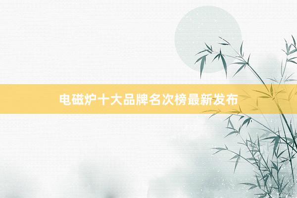 电磁炉十大品牌名次榜最新发布